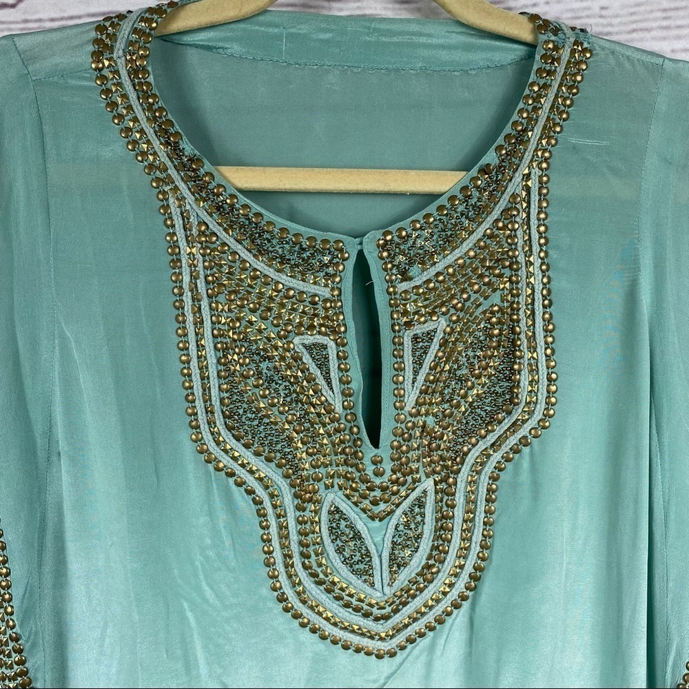 CALYPSO St Bath 100% silk sleeveless gorgeous tunic style top Sz S - Picture 4 of 11